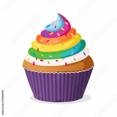 Regenbogenmuffin