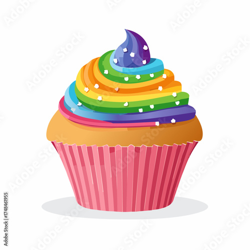Regenbogenmuffin