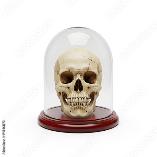 Skull in glass dome