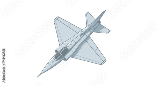 Stylized Illustration of a Delta Wing Fighter Jet.