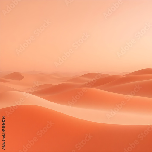 Golden Desert Dunes at Sunset – Minimal Landscape