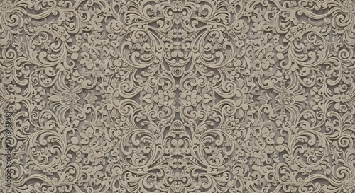 Symmetrical Floral Pattern with Red and Yellow Hues