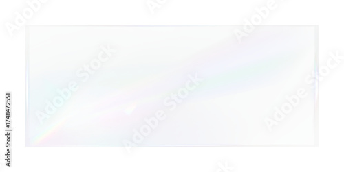 Holographic glass shapes isolated on white, minimal modern design.