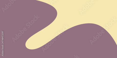 Swirl Motif Illustration Vector Background. Abstract vector with a gentle, winding S-curve or swirl shape in the center, contrasting the two main colors.