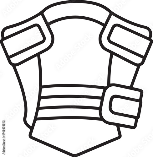 arm guard outline vector illustration line art