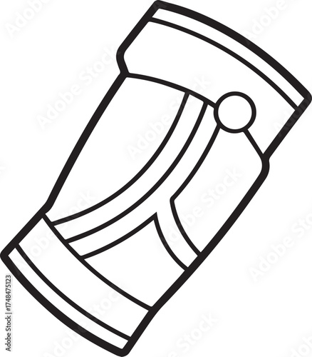 arm guard outline vector illustration line art