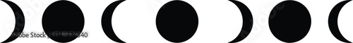 Vector moon phases illustration scalable eps icon celestial cycle art