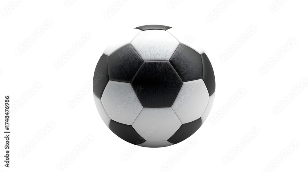 Obraz premium Classic Soccer Ball Isolated on Black Background football