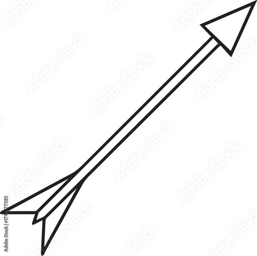 arrow outline vector illustration line art