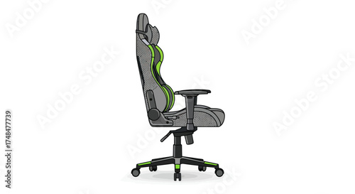 Ergonomic Gaming Chair with Lumbar Support and Adjustable Armrests.