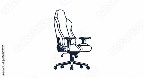 Ergonomic Gaming Chair with Adjustable Armrests and Lumbar Support.