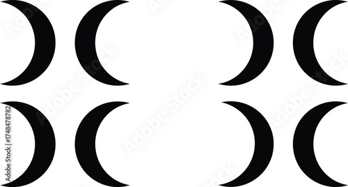 Moon vector illustration scalable graphic iconeps file for celestial and astronomical designs
