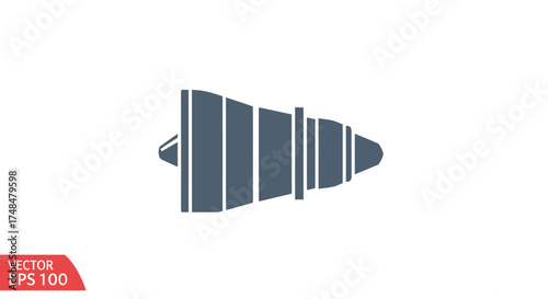Stylized Vector Illustration of a Wind Sock Icon.