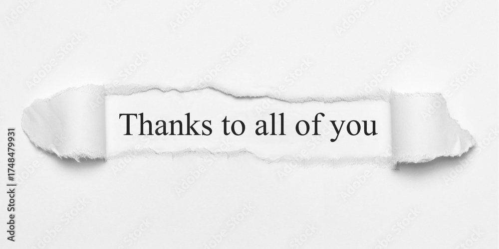 Fototapeta premium Thanks to all of you 
