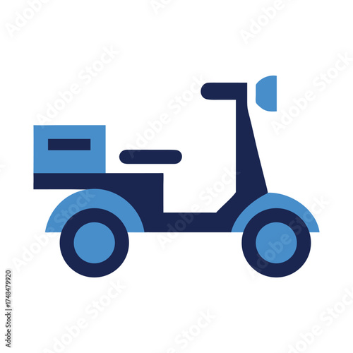 Delivery Scooter Moped Motorbike Transport Icon