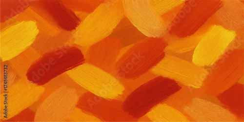 Macro nature closeup of a yellow flower with orange and red color and a detailed texture