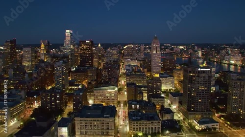 Austin Texas Skyline at Night - A Captivating Aerial View.