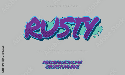 Street Art Gritty Typography Bold 3D Graffiti Font Design