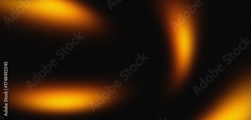 Abstract orange black grainy gradient background for music poster banner with retro glowing texture art