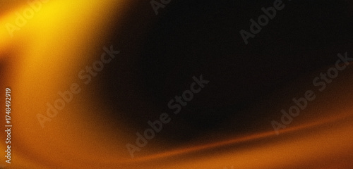 Retro abstract orange black grainy banner background with gradient noise texture for party music design