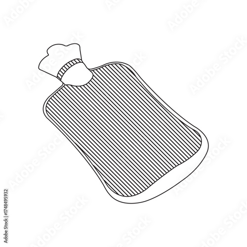 Hot water bag icon