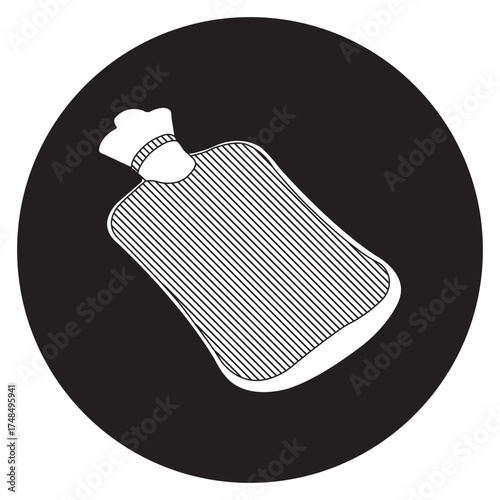 Hot water bag icon