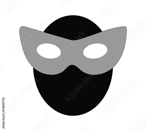 Mysterious Silhouette: An intriguing illustration depicts a masked figure, exuding an air of intrigue and secrecy, suggesting a world of hidden identities and covert operations. 