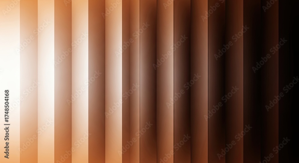 Obraz premium Vertical Panel Texture Showing Gradient from Light Orange to Dark Brown and Shadows