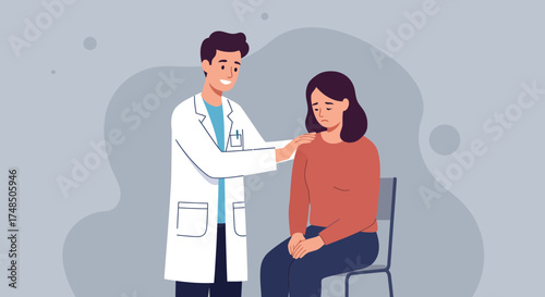Doctor comforting a patient with empathy and care