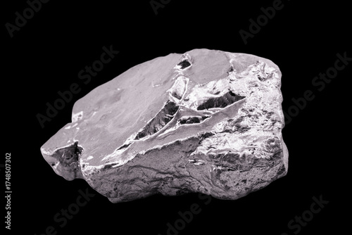 Aluminum is a chemical element. Aluminum stone for industrial use. Silver ore.