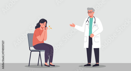 Doctor Consulting Patient - A Medical Consultation and Healthcare Illustration Concept