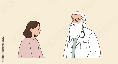 Doctor Consulting Patient Healthcare Consultation, Medical Examination, and Diagnosis