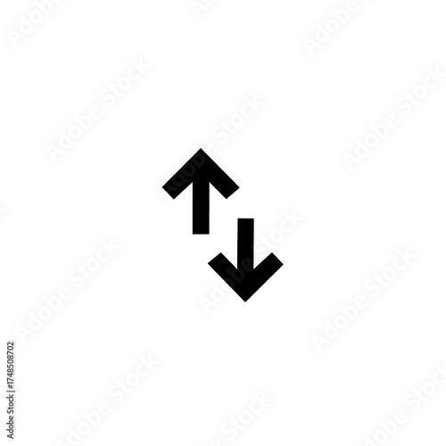 arrow icons facing up and down
