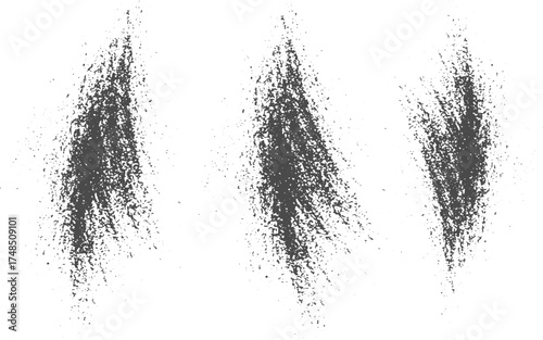 set of black ink splashes