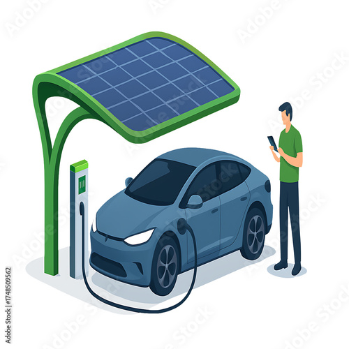  Solar EV Charging Carport Illustration
