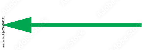 Straight long arrow. Thin long arrow vector icon. left thin line, black cursor, horizontal element, thick pointer vector icon isolated on white background. Simple illustration. 