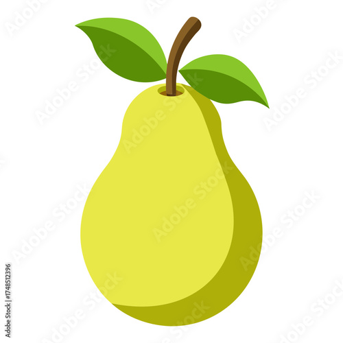 Pear fruit vector illustration with simple clean smooth design vector illustration