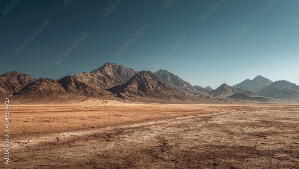 Naklejka premium Panoramic desert landscape