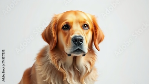Isolated Golden Retriever Dog