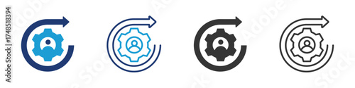 Ongoing Operation icon set collection multi-style.