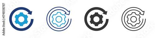 Recovery icon set collection multi-style.