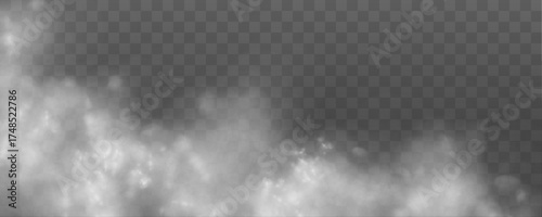 Dramatic steam or fog burst simulating pressure release or thermal vents. High-resolution effect for realistic renderings. Vector on transparent base.