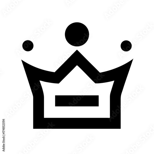 Illustration of a black crown with a simple design