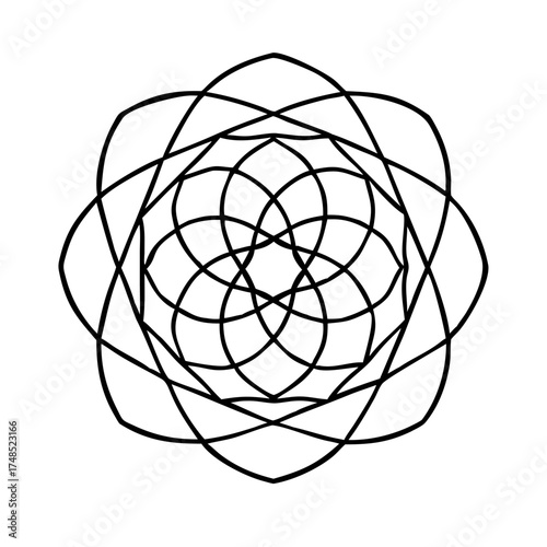 Geometric flower of life pattern illustration