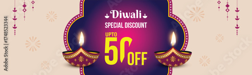 Diwali Special Discount Advertisement, Banner, Poster, Design vector template, Creative flyer concept, Graphic design element