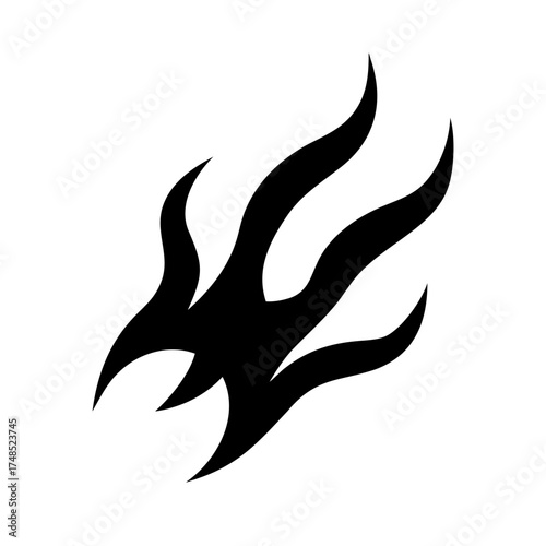 Abstract fire flame design representing passion