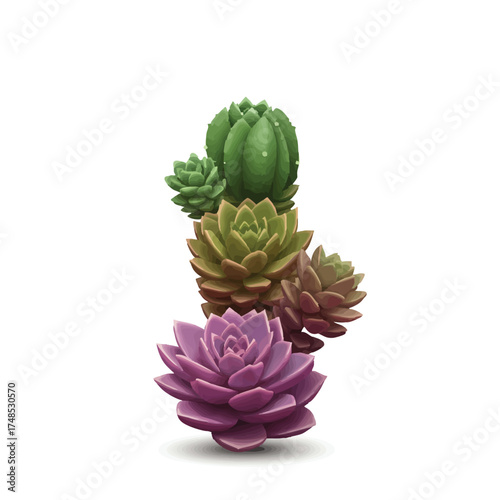 Stack of Succulent Plants.