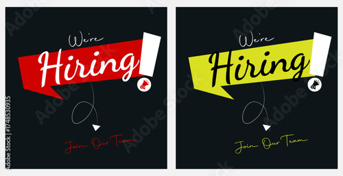 We are hiring job vacancy social media post banner design template. we are hiring background, job vacancy concept