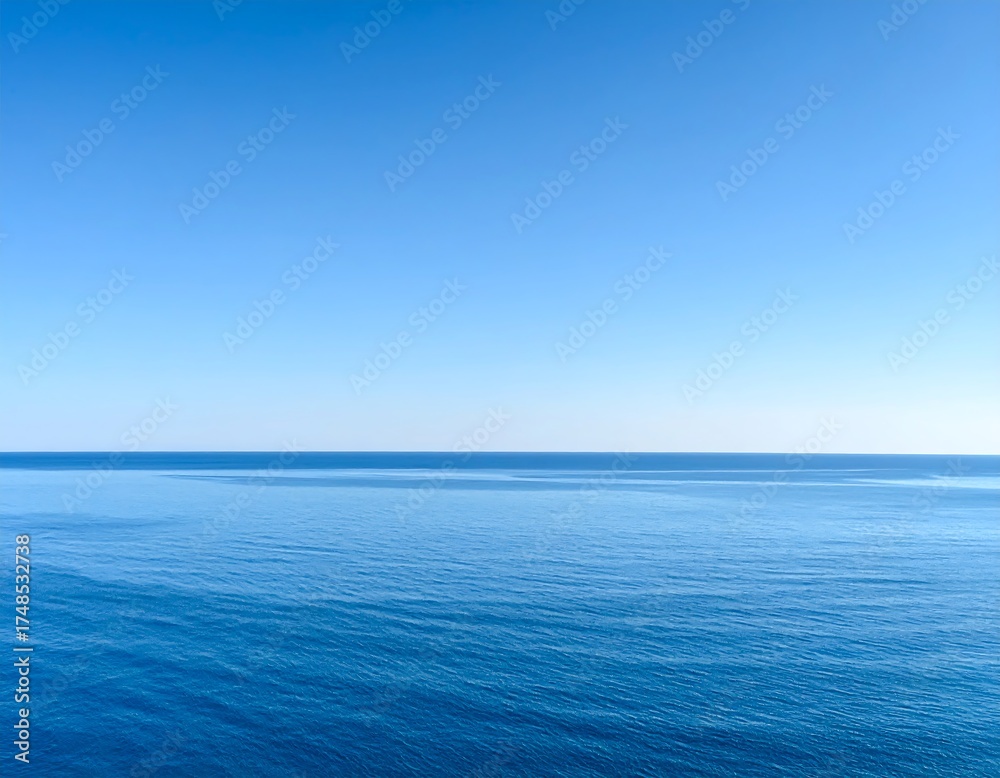 Obraz premium Vast expanse of azure ocean and sky