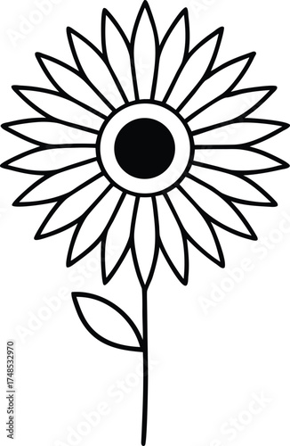 sunflower facing a rising sun with golden rays  